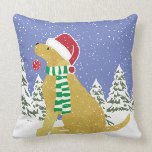 Kerstgouden feestdag met feestdag kussen