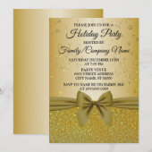 Kerstgouden Feestdagen Kaart (Voorkant / Achterkant)