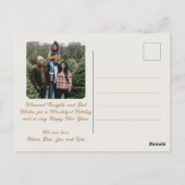 Kerstgouden Hexagon Foto Briefkaart (Achterkant)