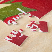 Kerstgouden koortsnavelstaarhond slaapt onder de b legpuzzel (Zijkant)