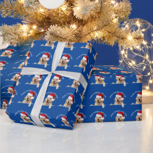 Kerstgouden koortsretriever lipstick Kisses Cadeaupapier