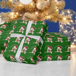 Kerstgouden koortsretriever lipstick Kisses Cadeaupapier