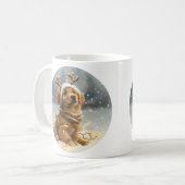 kerstgouden reckettingen koffiemok (Voorkant links)