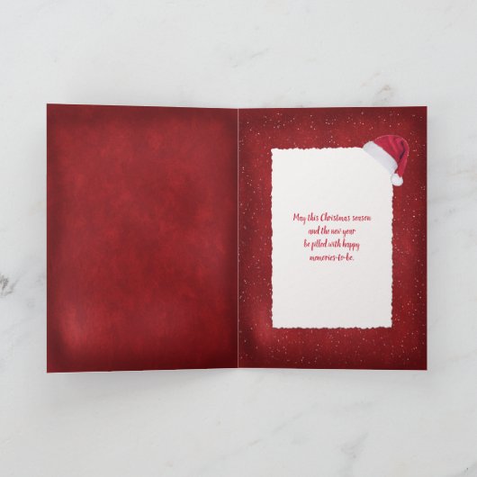 Kerstgouden rector in het lijst van touw feestdagen kaart (Binnen)