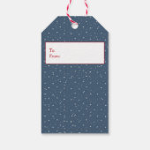 Kerstgouden rector in sneeuwvlokken, Labels Cadeaulabel (Achterkant)