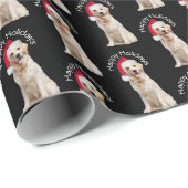 Kerstgouden rector op zwart cadeaupapier (Rol Hoek)