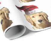 KerstGouden Retriever Cadeaupapier (Rol Hoek)