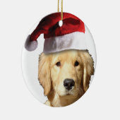 KerstGouden Retriever Keramisch Ornament (Rechts)