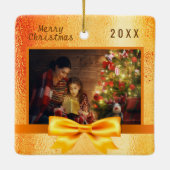 Kerstgoudfotoserie Keramisch Ornament (Achterkant)