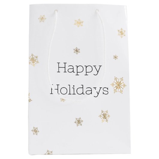 kerstgoudvlekken medium cadeauzakje (Voorkant)