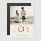 Kerstgraaf Floral Wreath Classy Modern Foto (Voorkant / Achterkant)