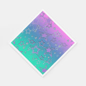 Kerstgradiënt glitter shine confetti sterren servet (Hoek)