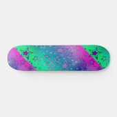 Kerstgradiënt glitter shine confetti sterren skateboard (Horizontaal)