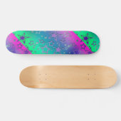 Kerstgradiënt glitter shine confetti sterren skateboard (Horizontaal)