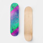 Kerstgradiënt glitter shine confetti sterren skateboard (Voorkant)