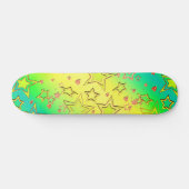 Kerstgradiënt glitter shine confetti sterren skateboard (Horizontaal)