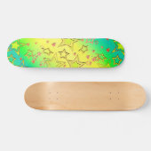 Kerstgradiënt glitter shine confetti sterren skateboard (Horizontaal)