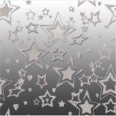 Kerstgradiënt glitter shine confetti sterren sticker (Voorkant)