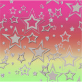 Kerstgradiënt glitter shine confetti sterren sticker (Voorkant)