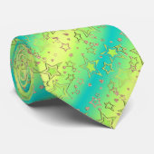 Kerstgradiënt glitter shine confetti sterren stropdas (Opgerold)