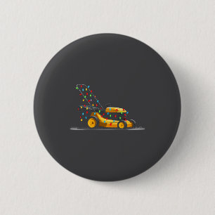 Kerstgrafieken Grasmaaier Verlichting Liefhebber G Ronde Button 5,7 Cm