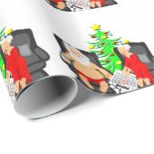 Kerstgrappige bier Drink kerstbeest Cadeaupapier (Rol Hoek)