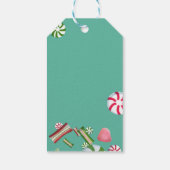 Kerstgrappige kat en staart cadeaulabel (Achterkant)