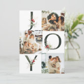 Kerstgray collage 3 Fotofeestdag Feestdagenkaart (Staand voorkant)