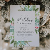 KerstGreenery Holiday Brunch | Grijs Kaart