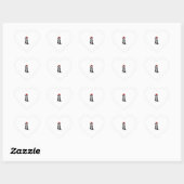 Kerstgrens Collie 1 Hart Sticker (Vel)