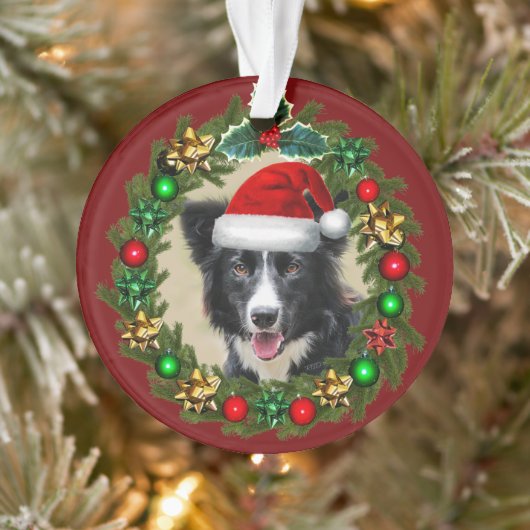 Kerstgrens Collie acrylversiering Ornament (Boom)