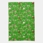 Kerstgrens Terrier Kitchen Towel Theedoek (Verticaal)