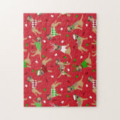 Kerstgrens Terrier Legpuzzel (Verticaal)