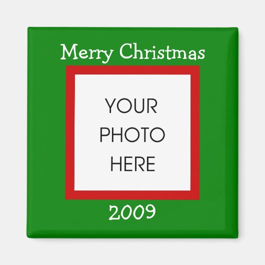 Kerstgrens - Vrolijk Kerstfeest Magneet (Voorkant)