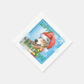 KerstGreyhound Napkins Servet (Hoek)