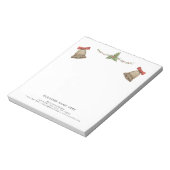 Kerstgroen Bells Aangepaste professionele tekst Notitieblok (Gedraaid)