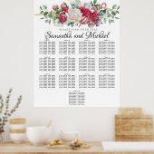 kerstgroen bruiloft 13-tafelzitjes poster (Keuken)