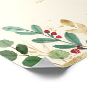 Kerstgroen | Crème Kaarten en Geschensten op Maat Poster (Hoek)