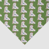 kerstgroen deeg Thoroughbred Horse Pattern Tissuepapier (Detail)