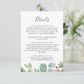 kerstgroen en Berry - Kaart met details (Staand voorkant)