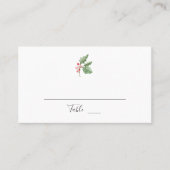 kerstgroen en rode Berry bruilding Plaatskaartje (Voorkant)