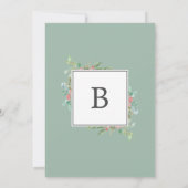 kerstgroen en rode Berry het huwelijk van Kaart (Achterkant)