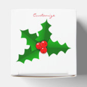 Kerstgroen en rood holly Thunder_Cove Bedankdoosjes (Bovenkant)