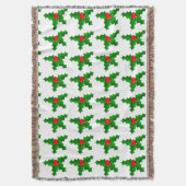 Kerstgroen en rood holly Thunder_Cove Deken (Voorkant Verticaal)