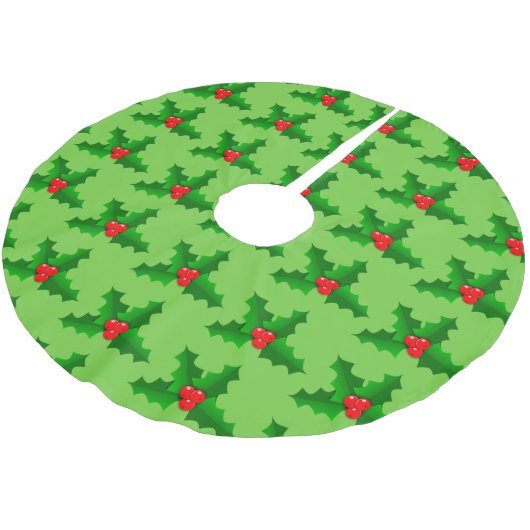 Kerstgroen en rood holly Thunder_Cove Kerstboom Rok (Gekanteld)