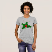 Kerstgroen en rood holly Thunder_Cove T-shirt (Voorkant volledig)