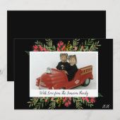 kerstgroen en vloerse feestdag Kaart (Voorkant / Achterkant)