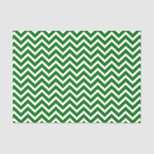 Kerstgroen en witte Chevron ZigZag Tissuepapier (Voorkant)