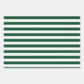 Kerstgroen en witte streep inpakpapier vel (Voorkant)