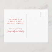 Kerstgroen Floral Pattern Briefkaart (Achterkant)